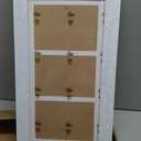 8x16 Picture Frame Display 3 opening Picture Frame 5x7 Collage,Multi Photo Frame with Mat,Plexiglass,Horizontal and Vertical Formats for Wall Decor,Distressed White Wood Grain