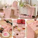 12 Pack Dusty Pink Table Runner Graduation Cheesecloth120 Inch Boho Rustic Gauze 10 FT Cheese Cloth Table Runners Decorations for Mother's Day Birthday Baby Shower Wedding Holiday Home Party Decor