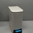 TIPGO Slim Bathroom Trash Can with Lid Soft Close, 6 Liter / 1.6 Gallon Stainless Steel Garbage with Removable Inner Bucket, Small Trash Bins for Bedroom, Office (Cream)