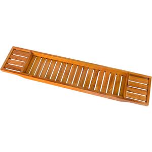 VaeFae Teak Bathtub Tray, Wooden Bath Caddy Tray for Bathtub, Bath Tub Wood Tray Table for Tub (Small Bath Tray)