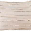 BOSOWOS Standard Size Pillow Shams Set of 2, Ultra Soft Breathable 20 x 26 Inches Pillow Case Envelope Closure, Microfiber Boho Farmhouse Pillowcases for Easy Care, Khaki