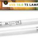 T5 10.0 UVB Light Bulb for Reptiles, 24W HO UVB Reptile Lamp Bulb, 2 Pack 22 Inch UVA UVB Fluorescent Lamp Tube for Bearded Dragon Leopard Gecko Tortoise Lizards