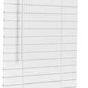 Lotus & Windoware Cordless Faux Wood Blind, Smooth, Bright White, Privacy Slats, Blinds for Indoor Windows, 38" Wide x 48" Long