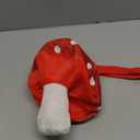 Mushroom Trick or Treat Bag Halloween Costume Accessories Cute Standard Portable with Handle Reusable Multipurpose for Halloween Gifts Party Favors Supplies (White and Red)