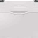 SAMSUNG 27-Inch Washer Dryer Pedestal Stand w/ Pull Out Laundry Storage Drawer, Stainless Steel, WE402NE/A3, 28.1"D x 27"W x 14.2"H, Ivory