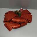 MCEAST 2 Pack Red Christmas Bows 12 x 18 Inches Xmas Wreaths Garland Bows with Pinecones for Christmas Tree Ornaments Sets Indoor Outdor Decoration