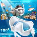Swim Goggles with Nose Cover for Adults, Wide View Diving Mask for Men Women Youth, Leak-Proof Swimming Goggles