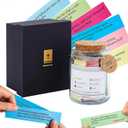 Bible Verse Jar, Christian Gifts for Women Men, Bible Verses for Emotions and Feelings, Daily Scripture Prayer Hope Jar, Religious & Christian Home Decor, 90 Color Coded Scripture Cards(1PCS)