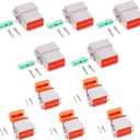5 Sets 12P DT Connector kit Waterproof Sealed Electrical Plug housing Wire Dt Connector 22-16AWG DT04-12P DT06-12S (Gray)