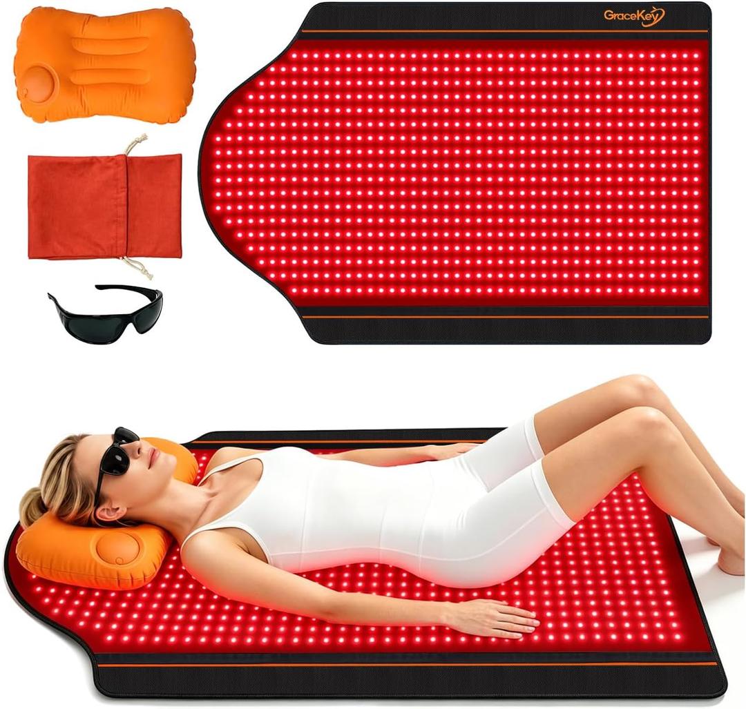 Large Red Light Therapy Mat for Body, 47 x 34 in, 690 LEDs, 660nm 850nm