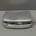 Travel Makeup Bag Women's Large Capacity Cosmetic Portable Organizer Large Opening Waterproof Storage Toiletry Bags Vertical Free-Standing Brush Holder for Easy Access Silver