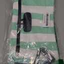 Sanwuta 2 Pack Money Bag with Lock Locking Money Bag for Beach Christmas Wallet Gifts 6.7 x 11 Inch(Grass Green, White)