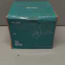 Tea Kettle, BELANKO 85 OZ / 2.5 Liter Whistling Tea Kettle, Tea Pots for Stove Top Food Grade Stainless Steel with Wood Pattern Folding Handle, Loud Whistle Kettle for Tea, Coffee, Milk - Turquoise