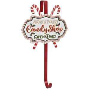 Amazon.com: Queltharion Vintage Christmas Wreath Hangers for Front Door Rustic Metal Xmas Ornament Candy Shop Sign Hooks for Welcome Farmhouse Home Holiday Welcome Decoration : Home & Kitchen