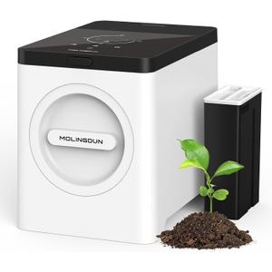 3L Electric Composter for Kitchen, Countertop Compost bin, One Touch Smart Model Handle Kitchen Waste, with Triple Grinding Blade, Carbon Filter, Auto-Cleaning, LED Touch Screen