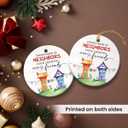 3 x Neighbor Ornament 2026 - Friendship Gift for Neighbors, Christmas Ornament for Friends Next Door, Ceramic Ornaments for Christmas Tree, Appreciation Gifts for Good Neighbors