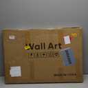 Large White Framed Blue and Gold Abstract Canvas Wall Art, 2 Piece Modern Minimalist Art Prints Paintings Artwork for Walls, Glitter Pictures for Living Room, Dining Room, Bedroom Wall Decor 20x30 In