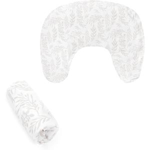 Boppy Nursing Pillow Cover - Soft, Hypoallergenic Washable Microfiber Bottle & Breastfeeding Pillow Covers (Redesigned Feeding Pillow Sold Separately) - Beige Foliage