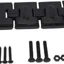 QCAA Extra Heavy Duty Concealed Safety Hasp, Flexible Link, with Hardened Staple, 6-1/4" Single Flexible, Black Coated, 2 Pack