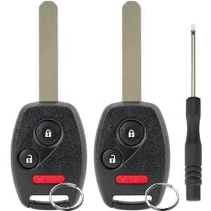 2PCS Car Key fob Fits for Honda CR-V 2007 2008 2009 2010 2011 2012 2013/CR-Z 2011- 2014 2015/Fit/Insight/Accord Coupe/Crosstour Keyless Entry Remote Control MLBHLIK-1T(35111-SWA-306A)