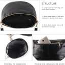Crossbody Bags for Women Fashion Sling Purse Shoulder Bag Fanny Pack Leather Causal Chest Bum Bag Cross Body Purse (Black)