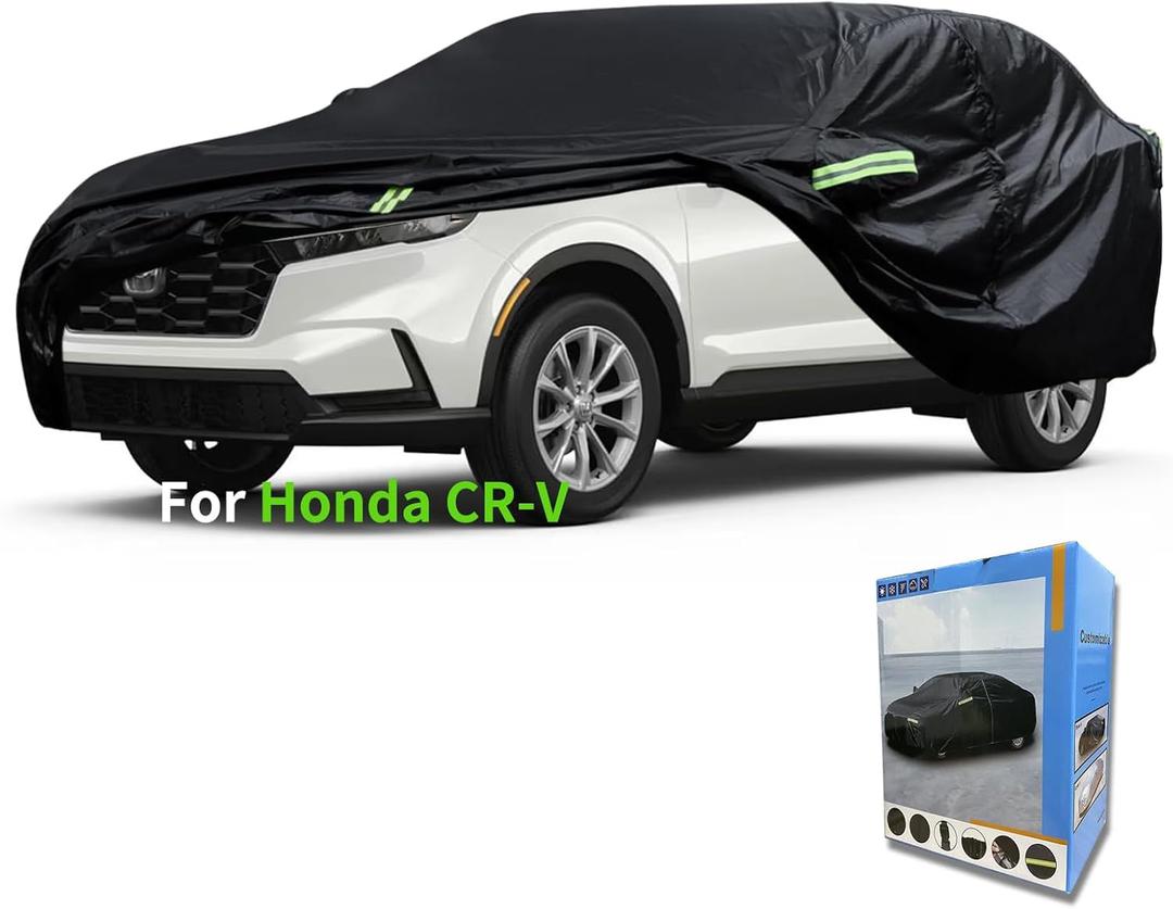 Custom-Fit for Honda Car Cover, Automobiles All Weather Waterproof, Car Cover All Weather Snowproof UV Protection Windproof Outdoor Full car Cover (for Honda CR-V)