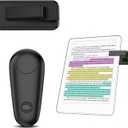 Page Turner for Kindle, Remote Control Clicker for Kindle Paperwhite Colorsoft Accessories, Clicker Page Turner for iPad Tablets Reading Novels Taking, Dark Black