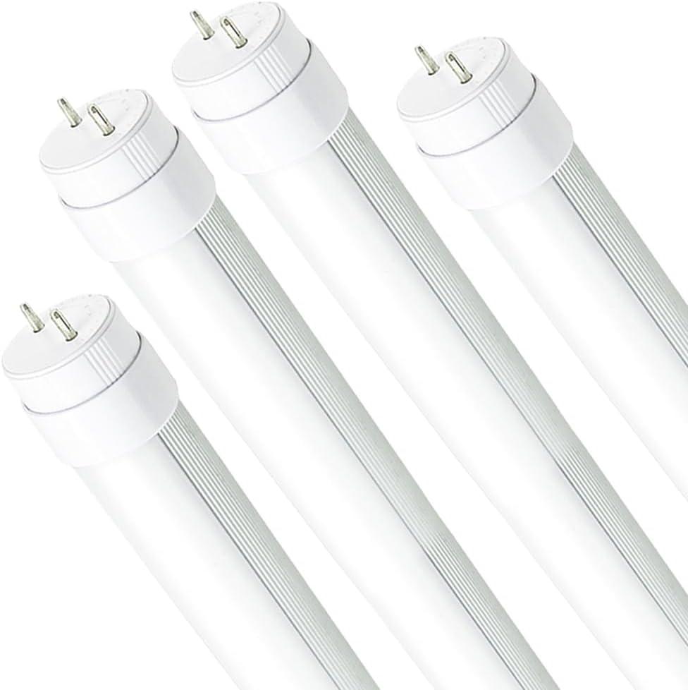 4 Pack F15T8 LED Replacement Bulb,120V,7W,5000K Daylight White,F15T8 LED Rotatable End Caps,Frosted Cover,18 Inch Led Bulb