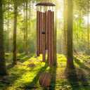 45" Large Wind Chimes for Outside, 6 Thick and Bold Aluminum Tubes Tuned Relaxing Melody Wind Chime Deep Tone, Big Wind Chimes for Garden Patio Decor, Great Gift Idea for Mother's Day (Vintage)