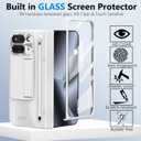 for Google Pixel 10 Pro Fold Case with Pen Holder & Stylus, All-Inclusive Phone Case with Hinge Protector, Screen Protector, Kickstand, Slim PC Protective Cover for Google Pixel 10 Pro White