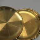 MOSIOBERDAVIAN 22 Pcs Stainless Steel Gold Plates 6.5 Inch Gold Dinner Plates Metal Serving Tray Dessert Dishes for Cakes BBQ, Salad, Snack, Desserts, Food Serving, Dips, Side Dishes Outdoor Camping