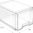 BINO | Stackable Storage Drawers, Tall Large - Clear | THE CRATE COLLECTION | Storage Bins With Drawers | Bathroom Organizers | Under Sink Organizer | Vanity Cabinet Home Organization