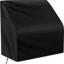 Waterproof Boat Swing Back Seat Cover, 600D Marine Grade Polyester Canvas Swingback Cooler Seat Cover,Grey (Black)