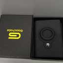 GAOCHALE AirTag Wallet Genuine Leather Air Tag Wallet RFID Technology Credit Card Holder with Minimalist Wallet for Men for Apple AirTag (No Airtag Included)(Black)