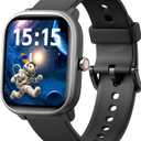 Kids Wach for Girls Boys 6-15 Year Old - Smart Watch for Kids 1.8" Fitness Tracker ,No Phone needed,Pedometer Sleep Monitor Heart Rate Waterproof,Puzzle Game for Girls Boys Teens Birthday Gift (Black)