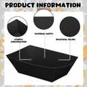 Uiifan 200 Pcs Paper Food Boats Disposable Paper Food Tray Grease Resistant Disposable Serving Tray Cardboard Hot Dog Holder for Burgers Fries Sandwiches Picnic Party (Black)