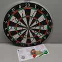 Flocking Dart Board Set,Double-Sided Dart Board with 12pcs Steel Tip Darts-Lightweight Bristle Dartboard-Multiplayer Party Games