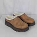 Skechers Y2K Chunky Shindig Cognac Faux Fur Slides Platform Mules, 6 Size