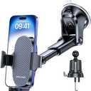 Miracase 3-in-1 Cell Phone Holders for Your Car, Universal Car Phone Holder Mount for Dashboard Air Vent Windshield Compatible with iPhone16 15 14 13 12 11 Pro Max Xs XR X, Galaxy Stripe