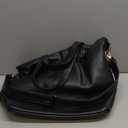 Women Barrel Handbags Fashion Satchel Bags Top Handle Shoulder Purses Vegan Leather Work Tote (Buffalo Black)