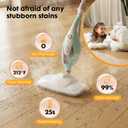 NEWBULIG 14-in-1 Steam Mop, Powerful Detachable Handheld Steam Cleaner for Floor Cleaning with 2 Washable Pads, 16.4 FT Cord, Multi-Purpose Floor Steamer for Hardwood, Clothes, Carpet, Tile, Grout