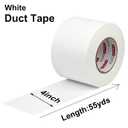 JIALAI HOME White Duct Tape 4 Inch, Industrial Grade 4 inches x 55 Yards (164 ft), 9 Mil Heavy-Duty, Waterproof, Strong, Flexible, No Residue, for Crafts & Home Improvement