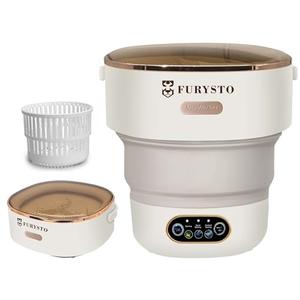 Foldable Portable Washing Machine Upgraded with Spin Basket,16L Mini Laundry Machine,Automatic 3 Cleaning Modes for Underwear/Baby Clothes/Socks,Ideal for Travel,Dorms, Apartments,Hotels,RVs & Camping