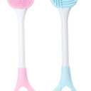 2 x 2 Packs Silicone Face Scrubber Exfoliator, Face Mask Brush Applicator, Facial Cleansing Brush, Pore Cleaning Brush, Pore Scrubber for Face