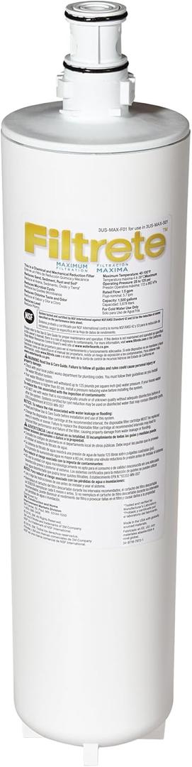 Filtrete Maximum Under Sink Quick Change Water Filtration Replacement Filter 3US-MAX-F01, for use with System 3US-MAX-S01