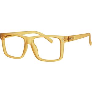 Eyekepper Oversized Reading Glasses Square Large Frame Readers for Men and Women (Yellow)