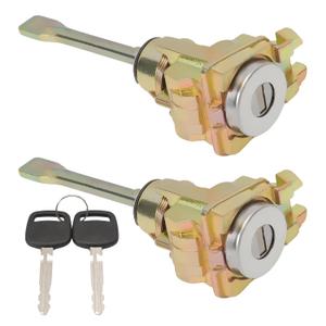 Front Door Lock Cylinder with Keys Set Driver & Passenger Side Replacement for 2004-2010 Sienna 2003-2008 Corolla, Replace 69051-02090 69052-02080 Exterior Door Lock Tumbler Kit