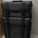 Stagiant Professional Rolling Makeup Case Soft Sided Cosmetology Organizer Wheeled Nylon Train Case Portable Travel Supply Station for Makeup Artist Nail Technician Hair Stylist Crafters