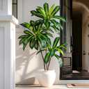Tall Fake Tree Artificial Trees Plant with White Planter Pot Indoor Outdoor Potted Silk Plants Large Faux Trees loor Floor for Home Living Room Office Outside Patio para decoracion Housewarming Gift