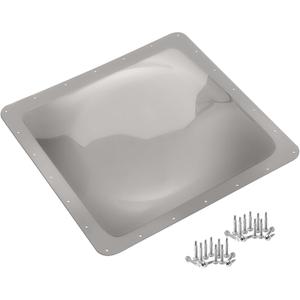XMK RV Skylight Replacement, 26" x 26" Outer Dome Fit 22" x 22" Openings, RV Skylight Cover Shower Roof Dome for Camper Trailer Fifth Wheel Truck, Impact Resistant, Smoke Gray